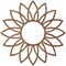 Ekena Millwork Daisy Wood Fretwork Pierced Ceiling Medallion, Walnut, 26"OD x 9"ID x 1/4"T CMWP26X26X0250DAWA - alternate 3